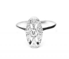 Prsten s dijamantima (14K/585 ručni rad)