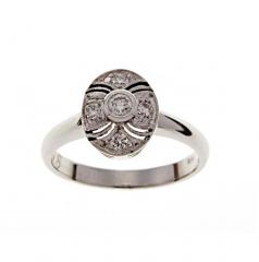 Prsten s dijamantima (14K/585 ručni rad)