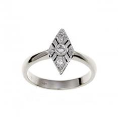 Prsten s dijamantima (14K/585 ručni rad)