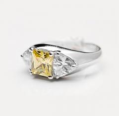 Prsten s dijamantima (14K/585 ručni rad)