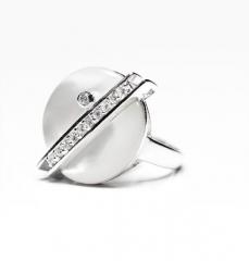 Prsten s dijamantima (14K/585 ručni rad)