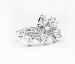 Prsten s dijamantima (14K/585 ručni rad)